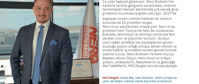 MSI Magazin’de NERO Group’un Stratejik Vizyonuna Yer Verildi